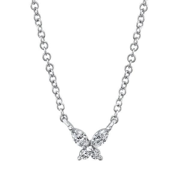 Petite Diamond Butterfly Necklace