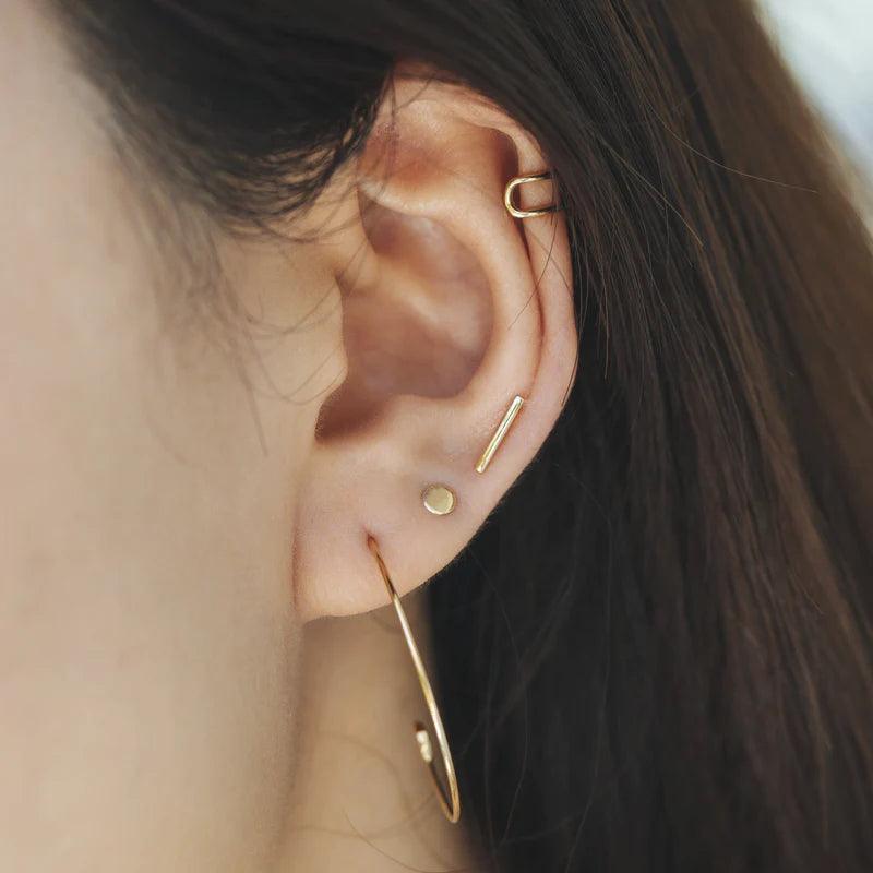 Disc Stud Earrings