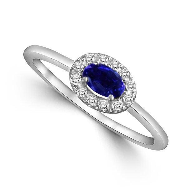 Petite Gemstone Diamond Ring