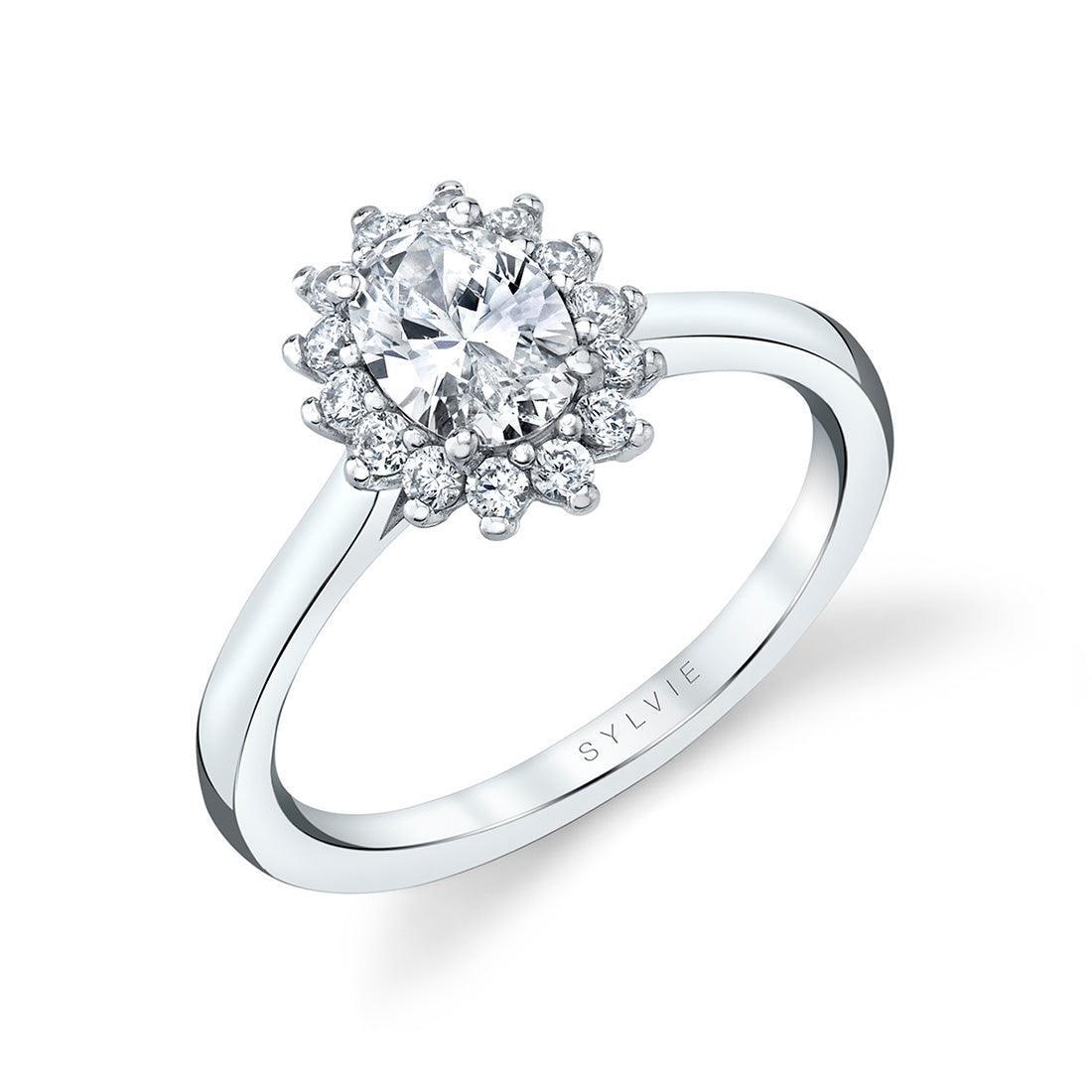 14K Farrah Oval Engagement Ring