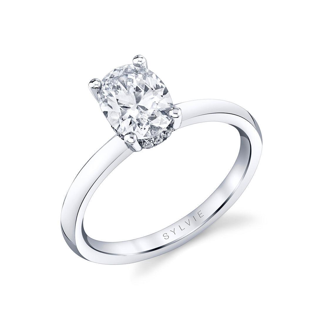 Platinum Joanna Solitaire Oval Engagement Ring