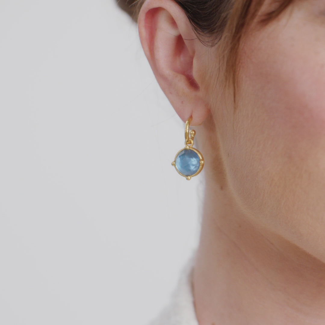 Honeybee Hoop and Charm Earring