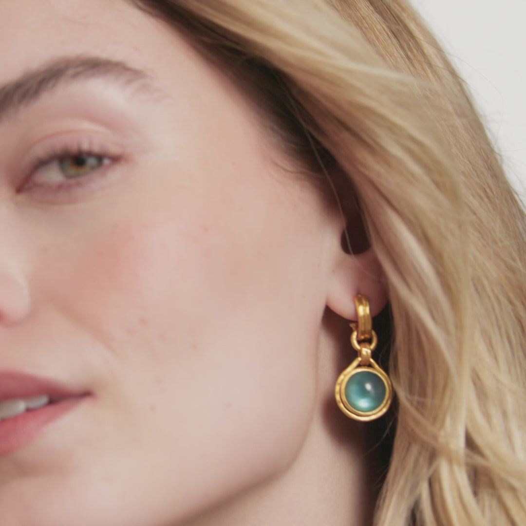 Rainbow Hoop & Charm Earrings