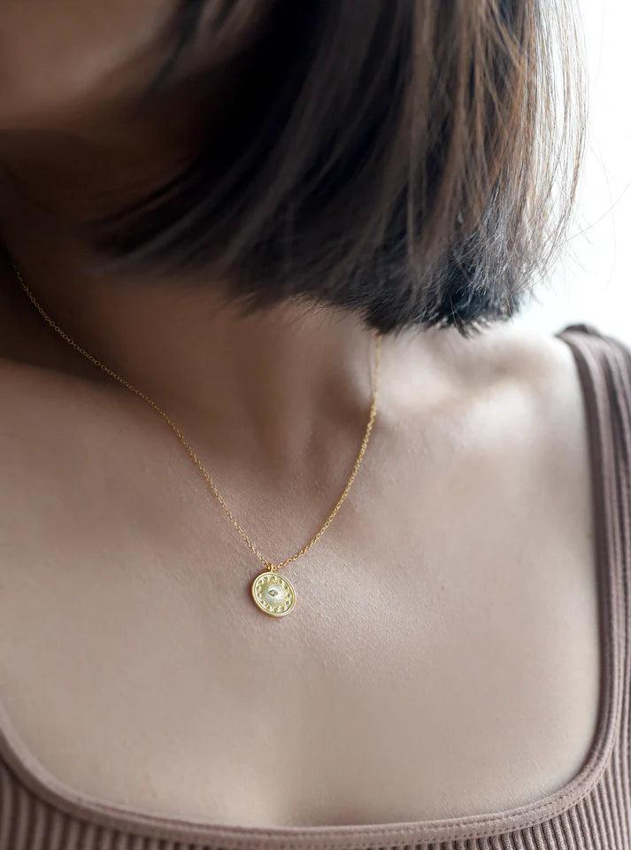 Round Evil Eye Necklace