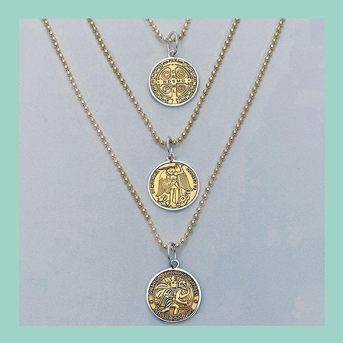 Saint Christopher Pendant- Gold