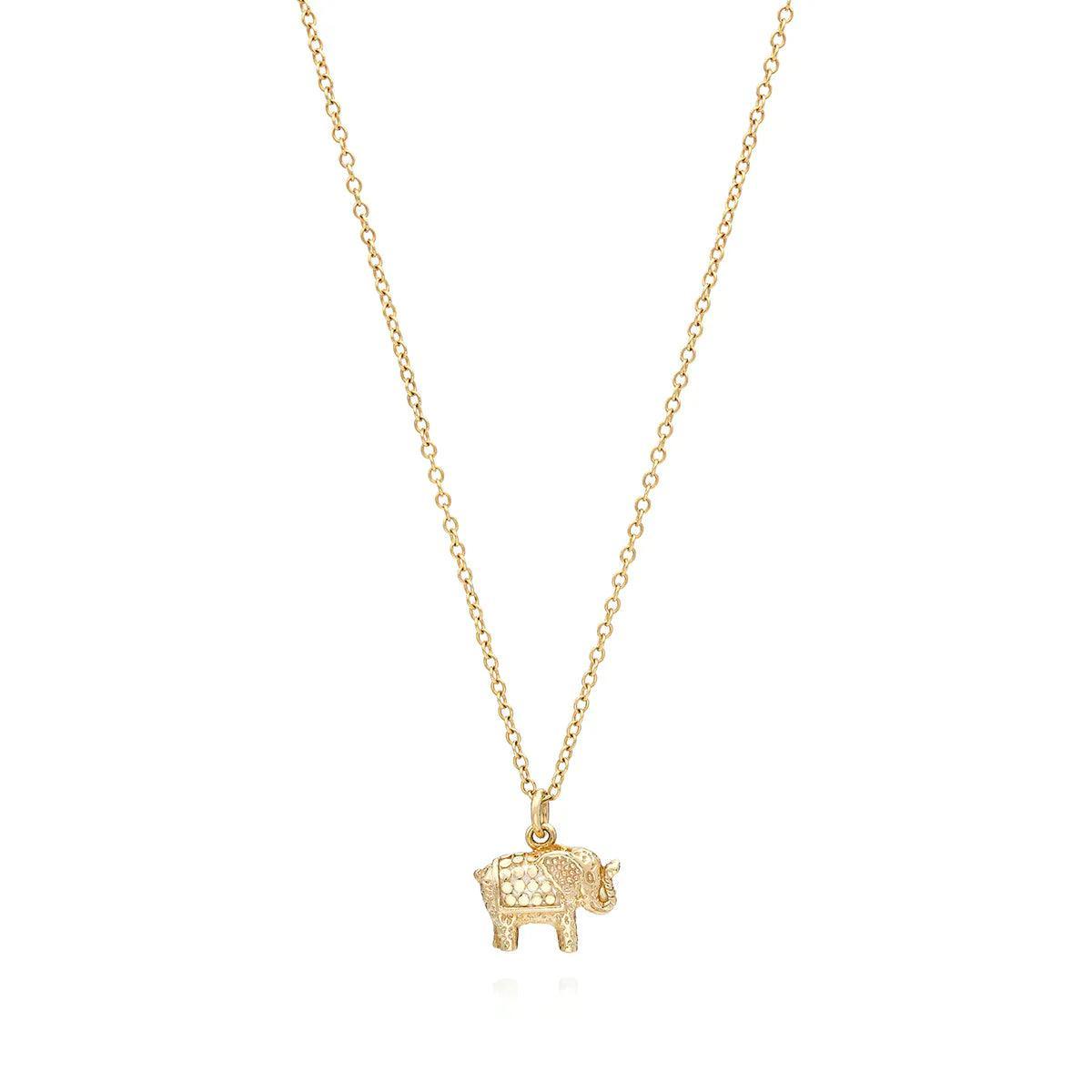 Small Elephant Charm Necklace