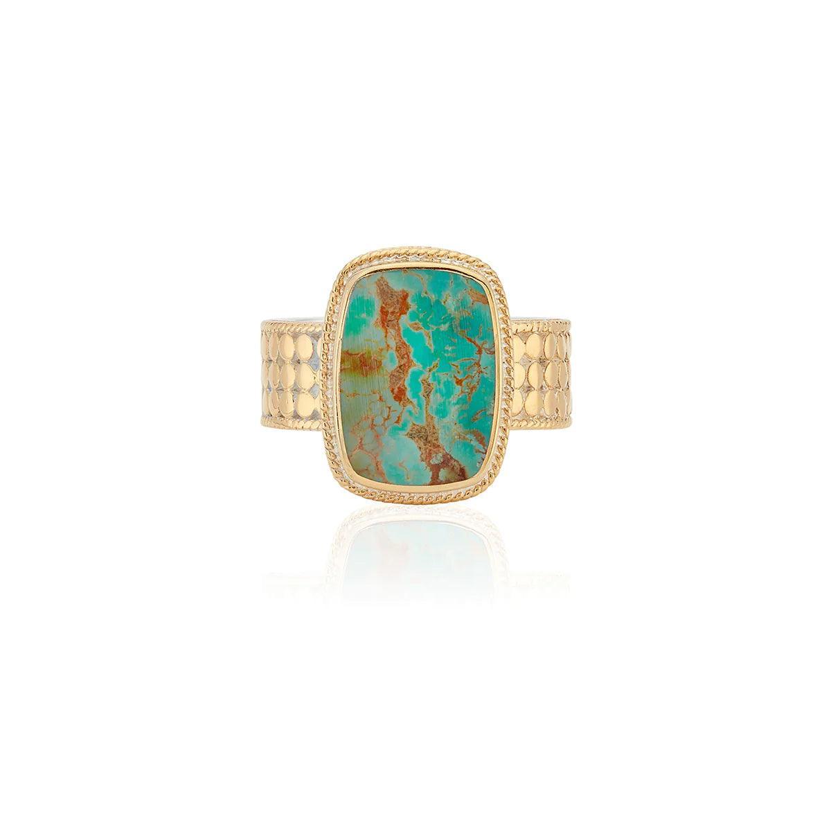 Turquoise Cushion Ring