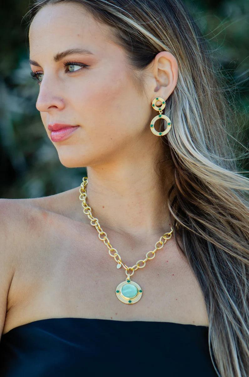 Vail Round Pendant Necklace
