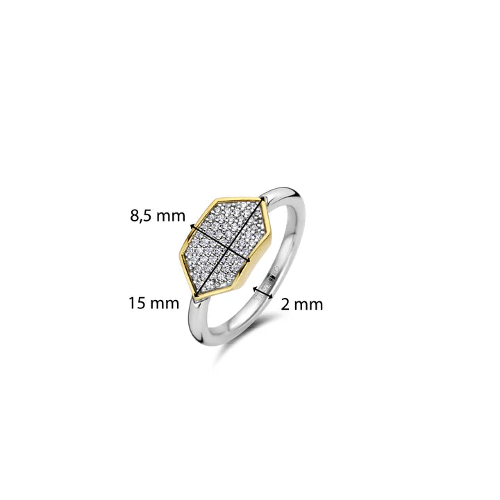 CZ Geometric Ring