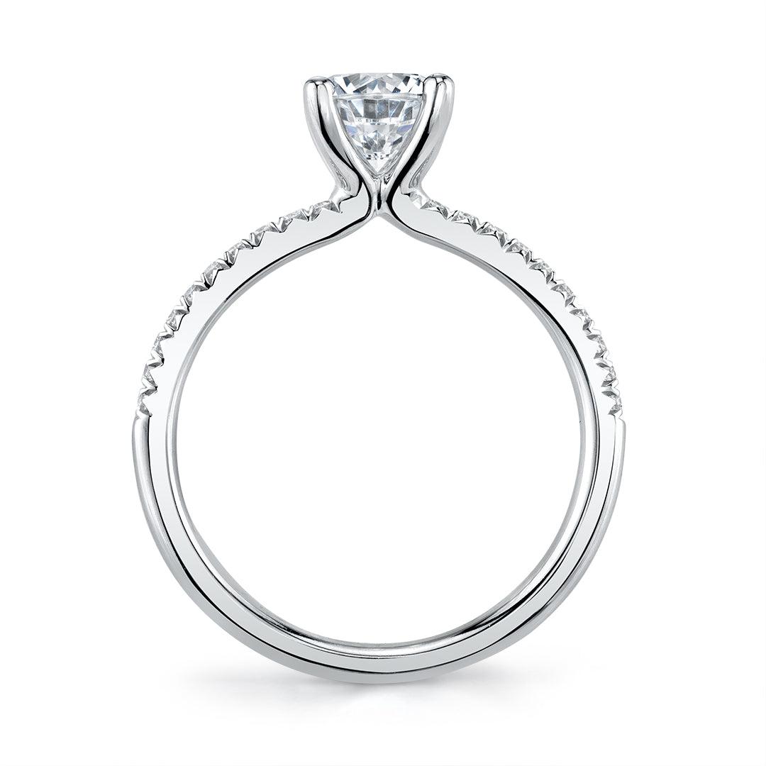 14K Adorlee Emerald Cut Engagement Ring - Water Street Jewelers