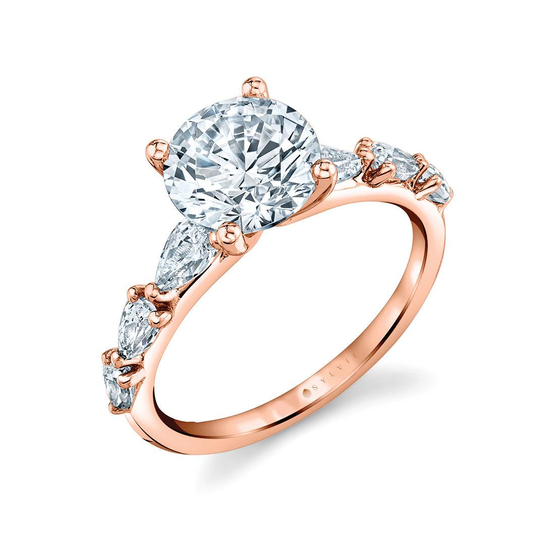 14K Beverly Round Engagement Ring