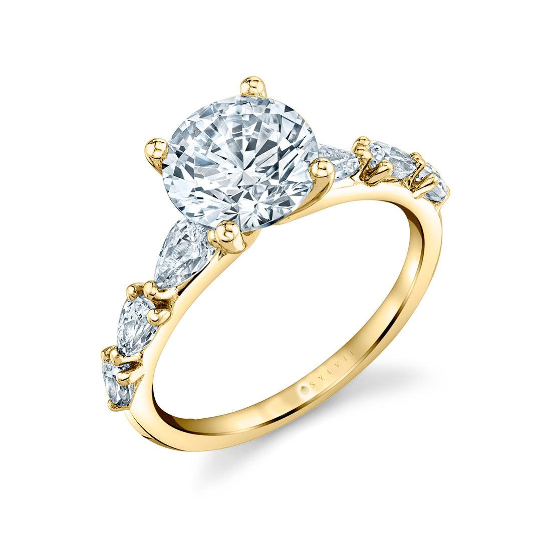 14K Beverly Round Engagement Ring