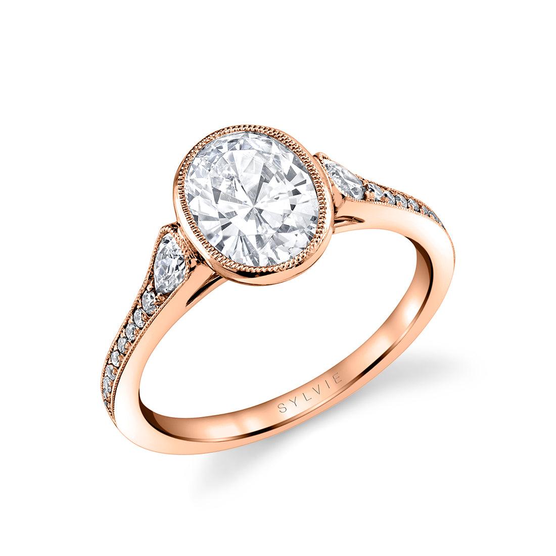 14K Brianna Oval Vintage Engagement Ring