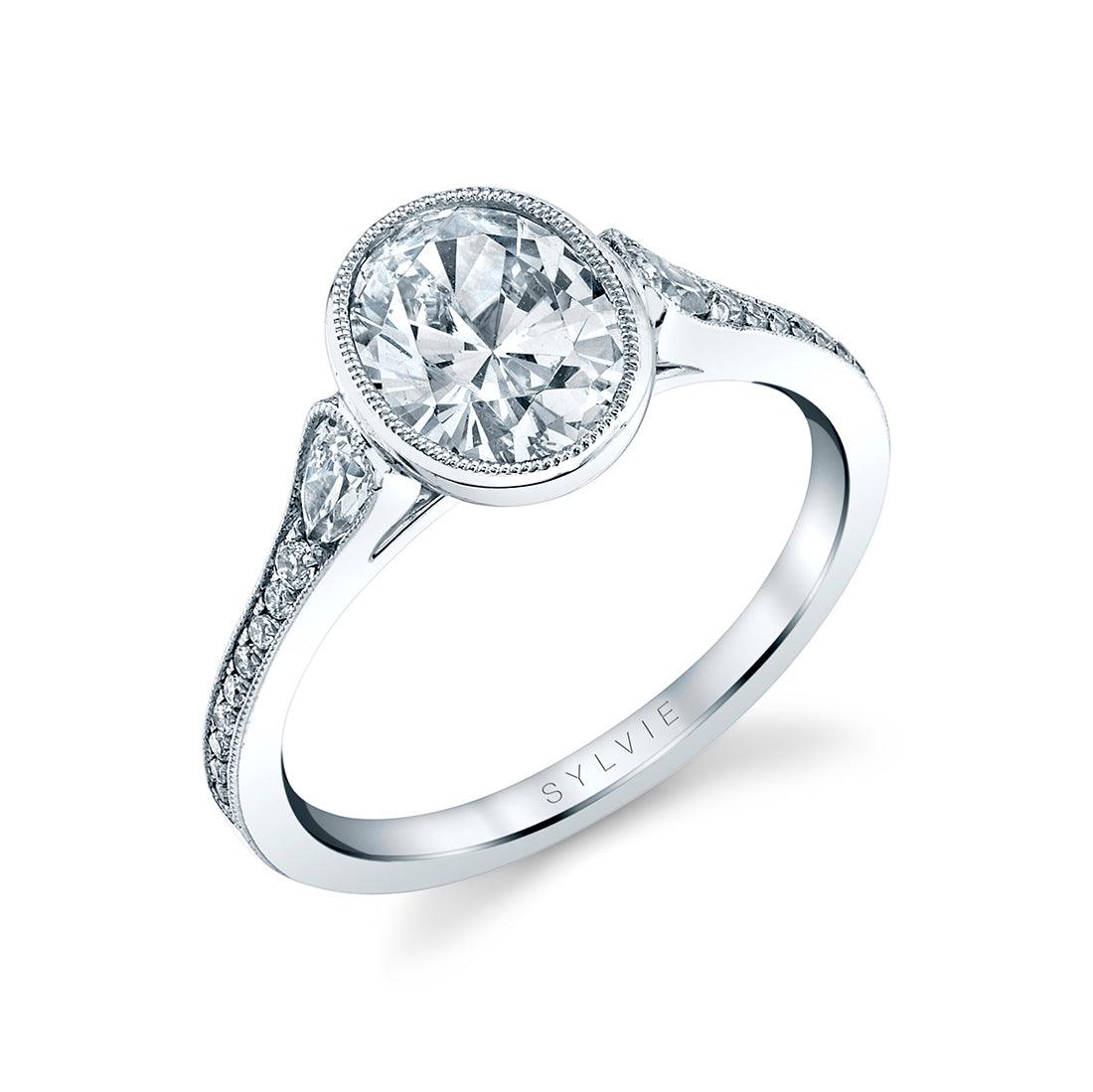 14K Brianna Oval Vintage Engagement Ring