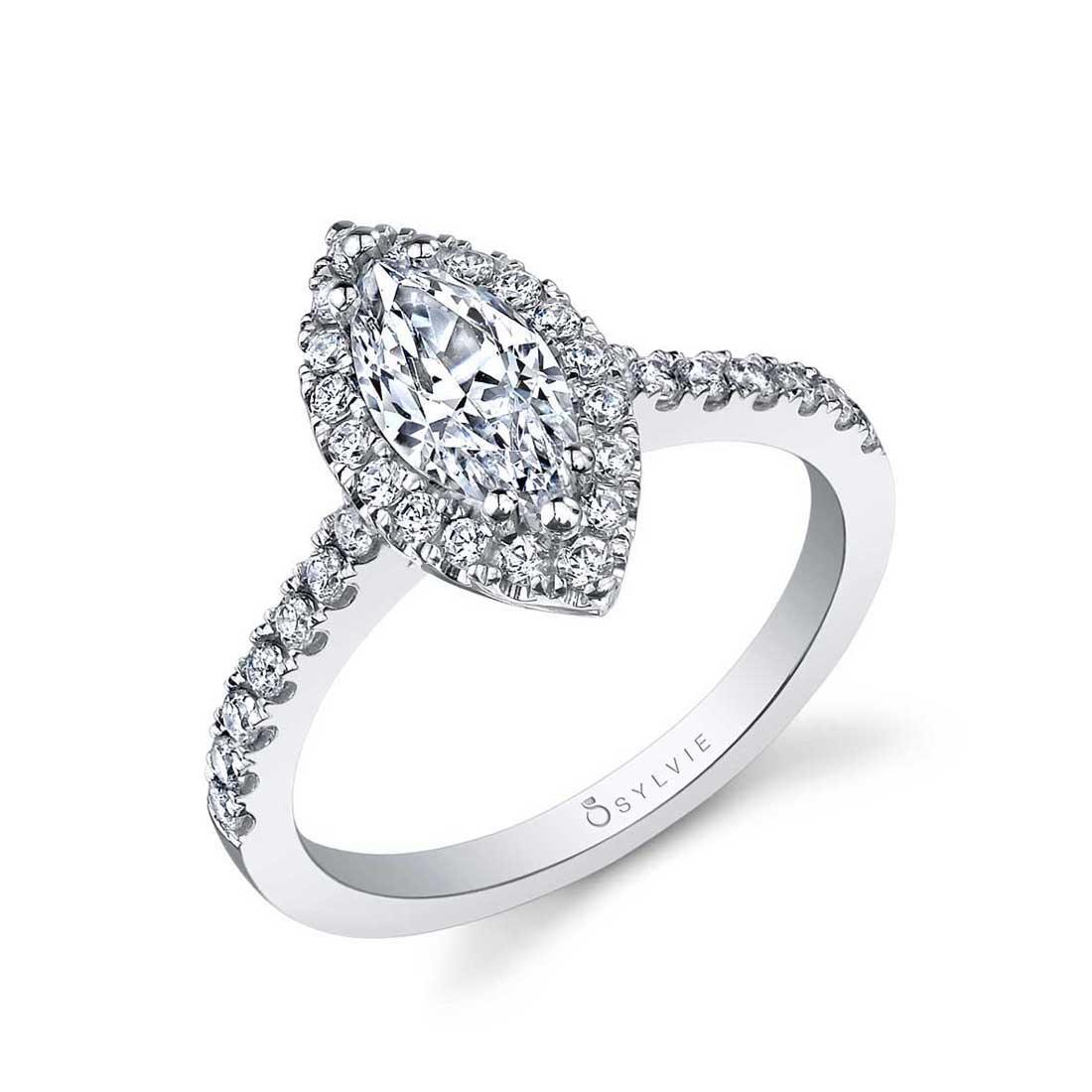 Chantelle Marquise Classic Halo Engagement Ring