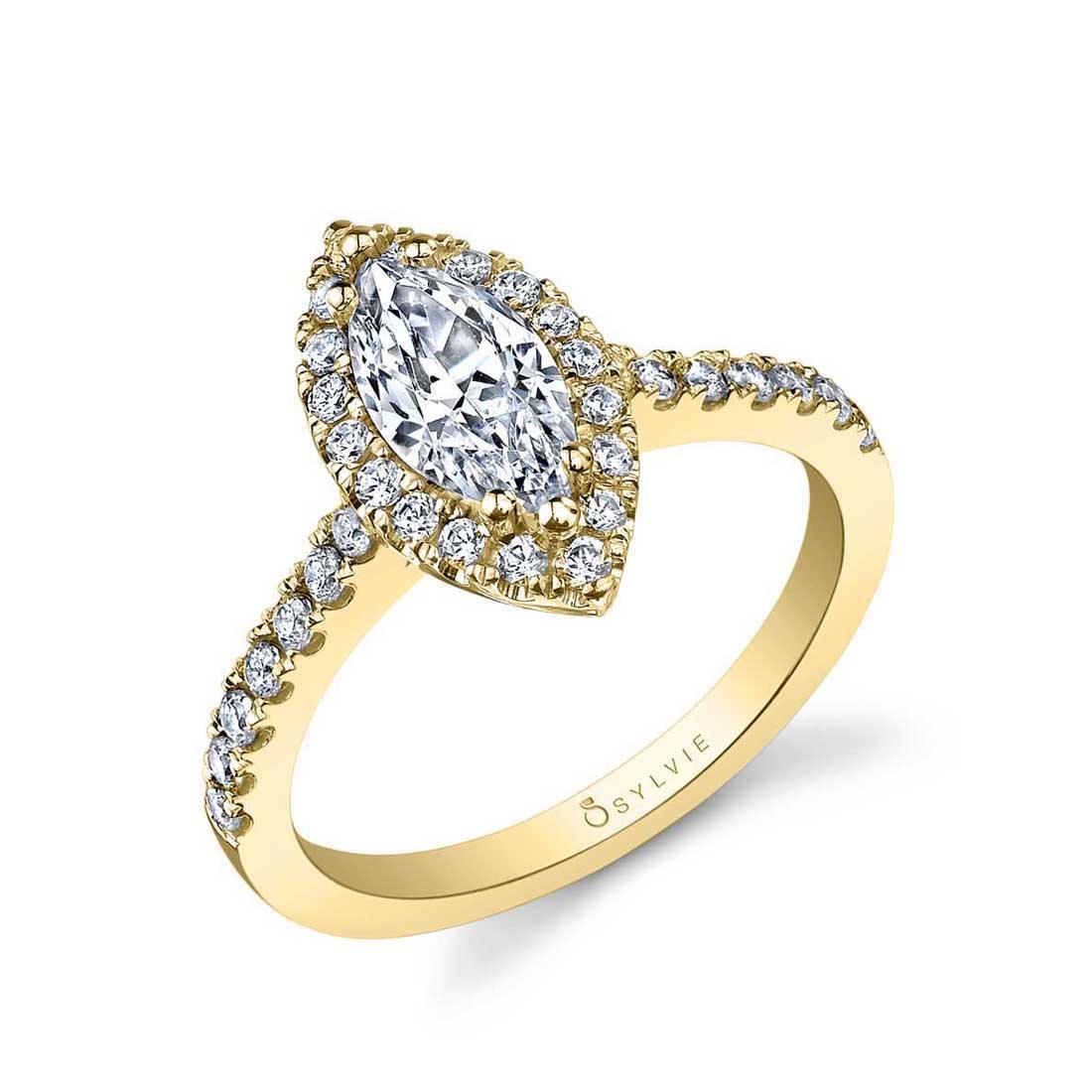 Chantelle Marquise Classic Halo Engagement Ring