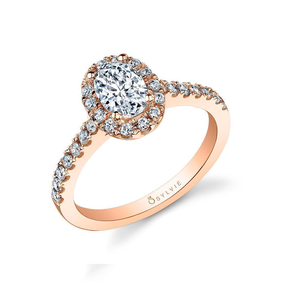 Chantelle Oval Classic Halo Engagement Ring
