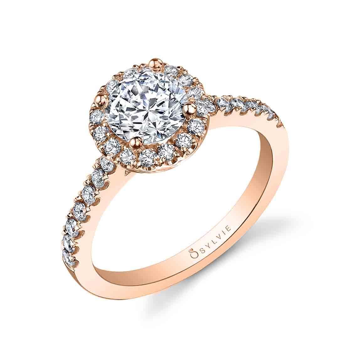 Chantelle Round Classic Halo Engagement Ring