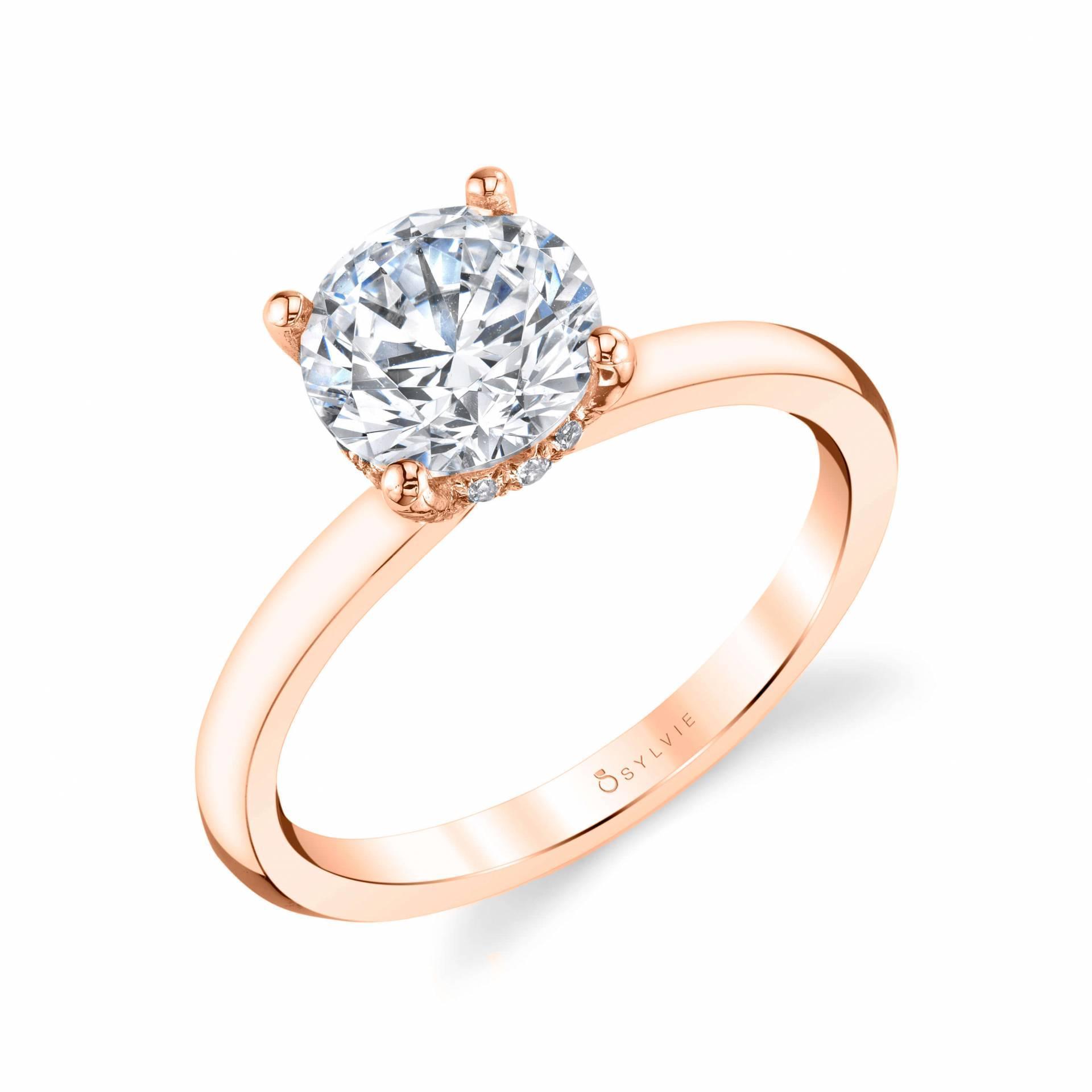 Rose Gold  Joanna Solitaire Round Engagement Ring