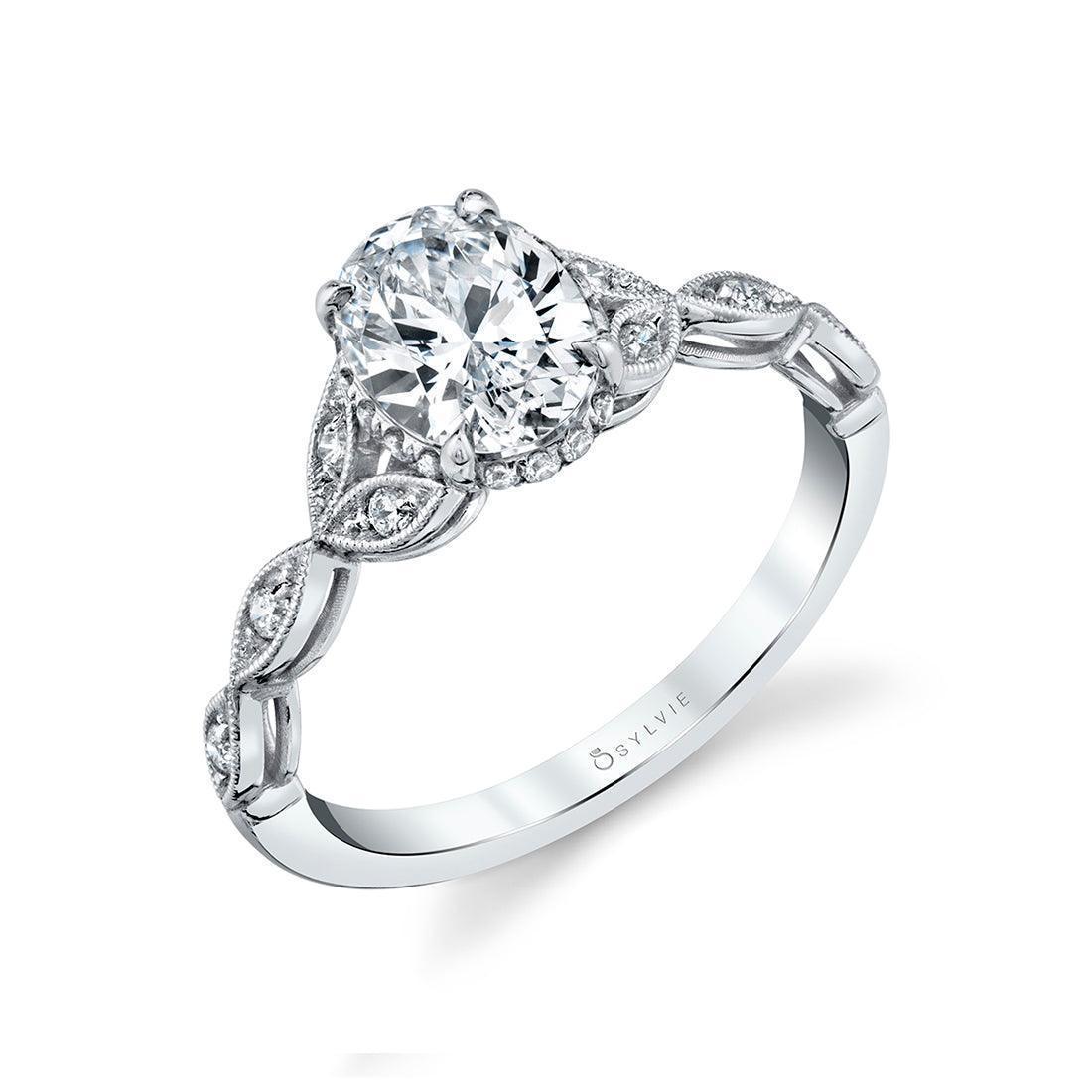 14K Jonquille Oval Engagement Ring