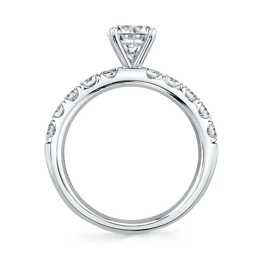 14K Octavie Round Classic Halo Engagement Ring - Water Street Jewelers