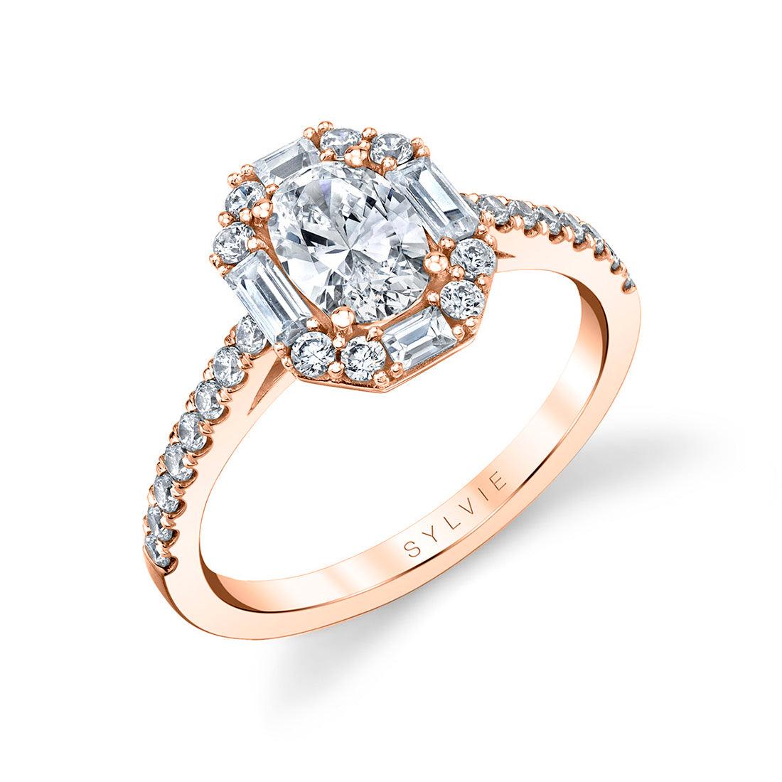 14K Presley Oval Vintage Engagement Ring