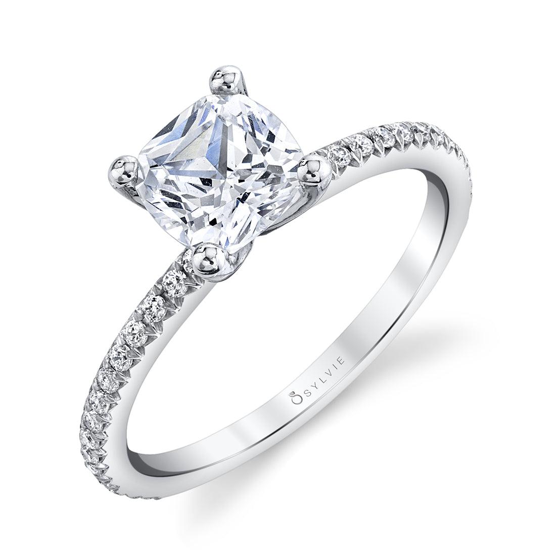 18K Adorlee Cushion Cut Engagement Ring - Water Street Jewelers