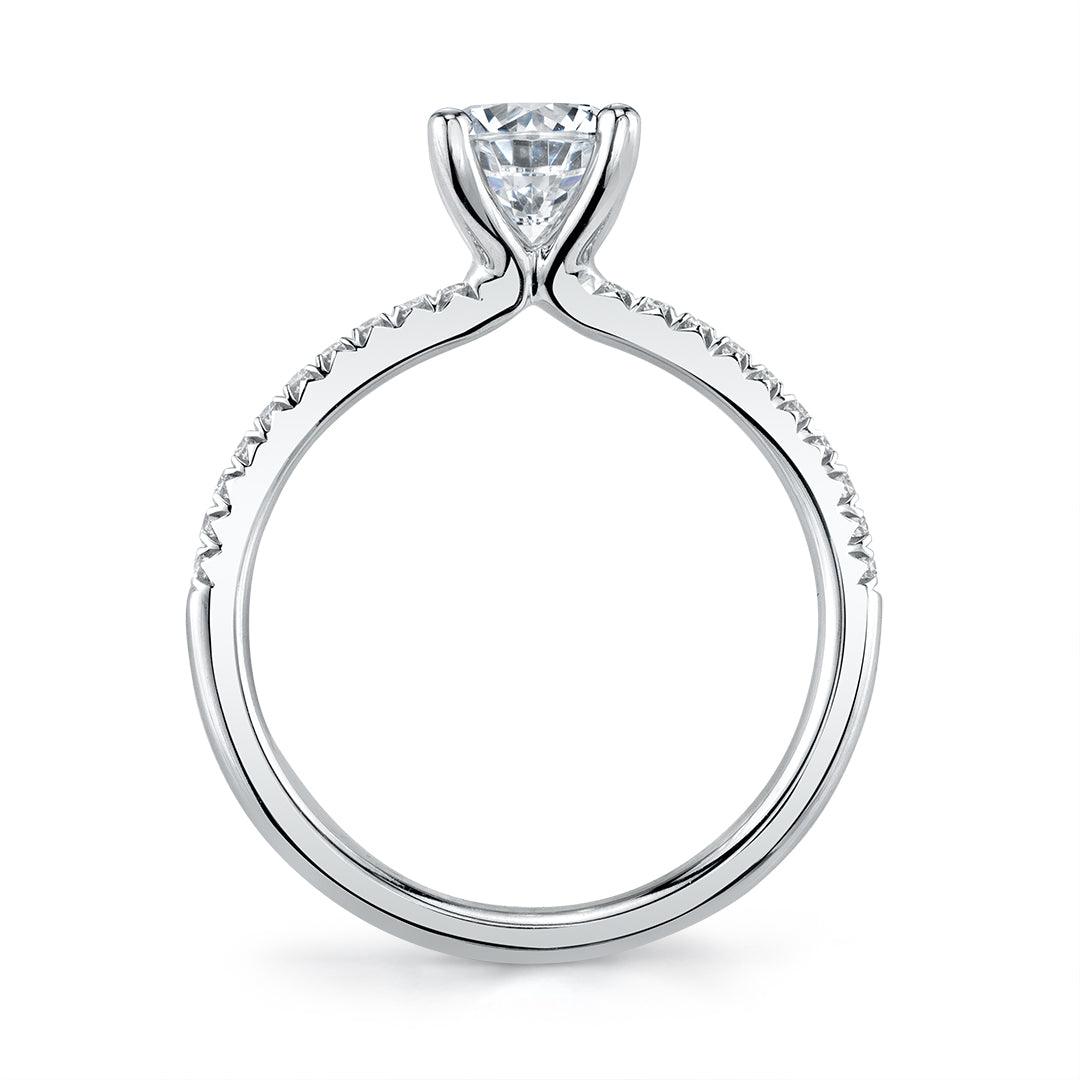 18K Adorlee Oval Engagement Ring - Water Street Jewelers