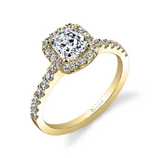 Chantelle Cushion Cut Classic Halo Engagement Ring