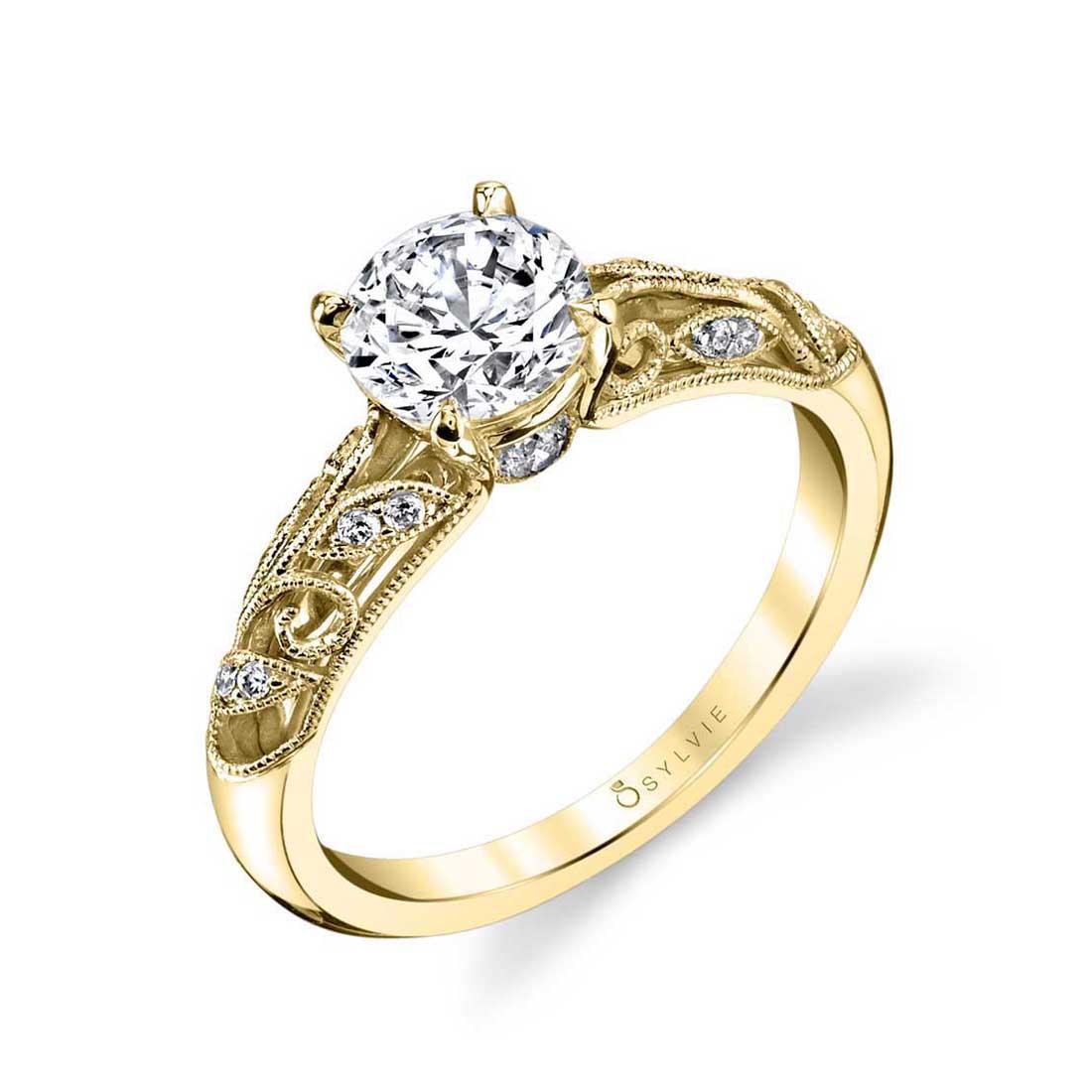 14K Roial Round Engagement Ring