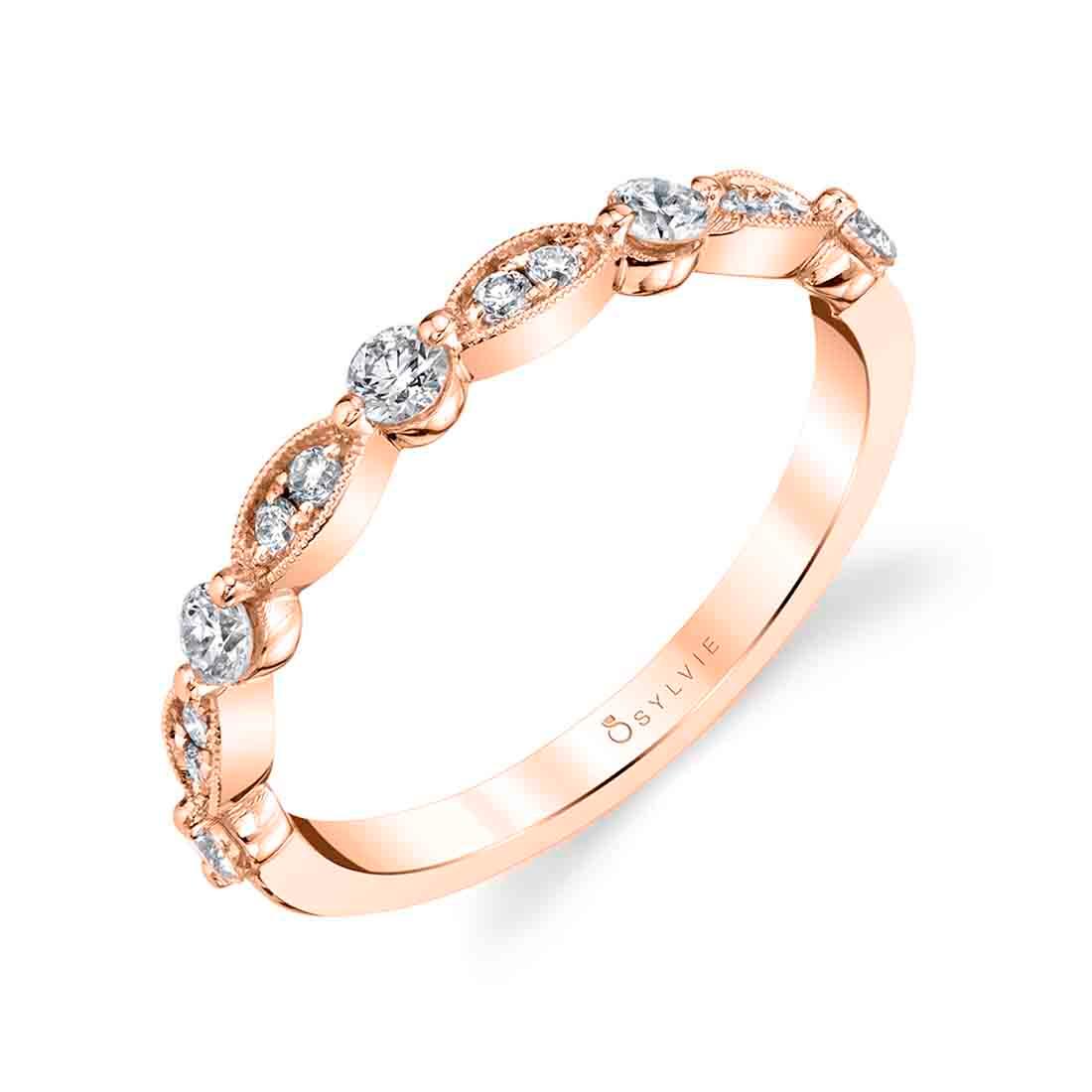 Rose Gold Stackable Wedding Band