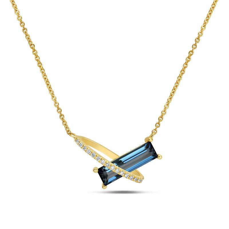 London Blue Topaz & Diamond Necklace