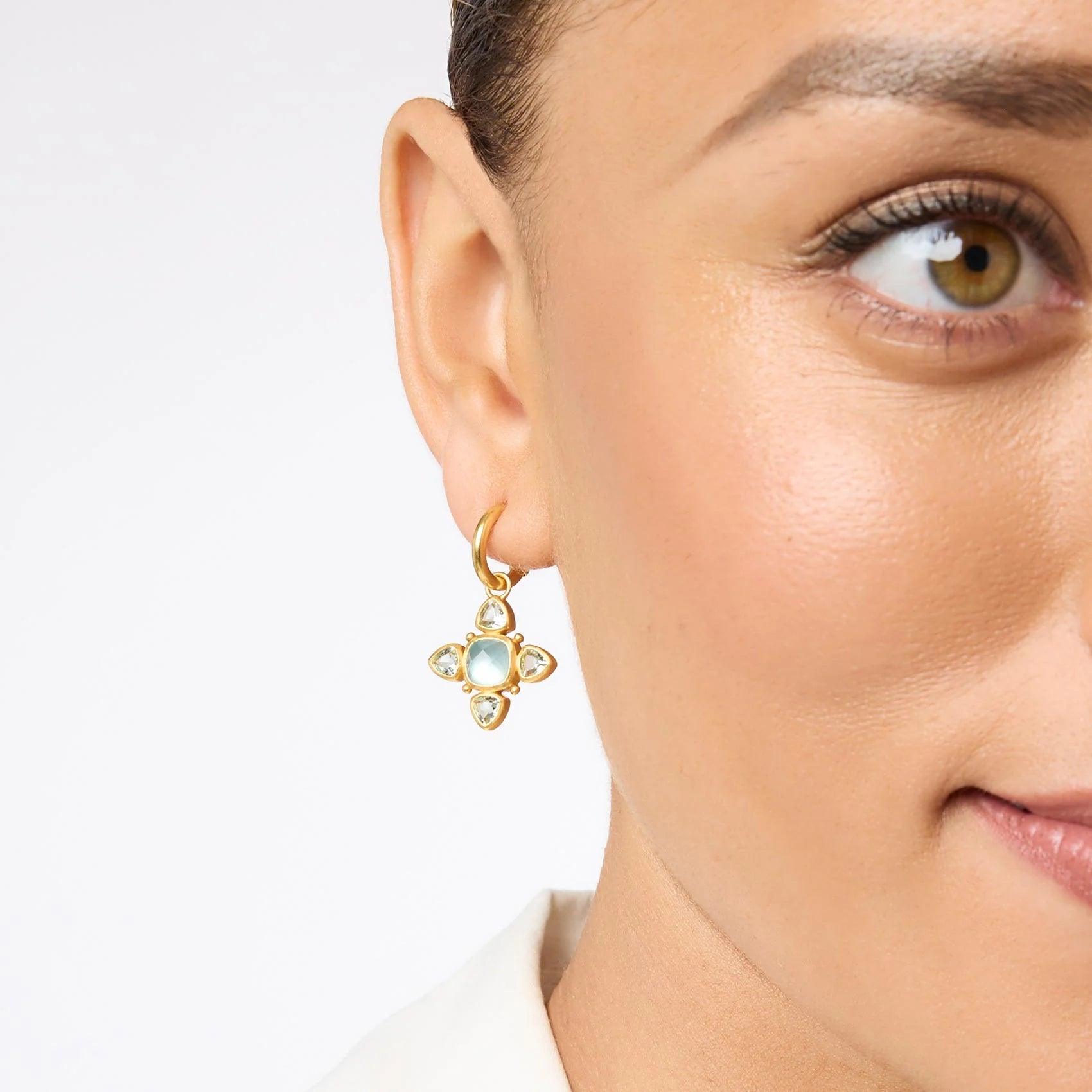 Aquitaine Hoop & Charm Earrings