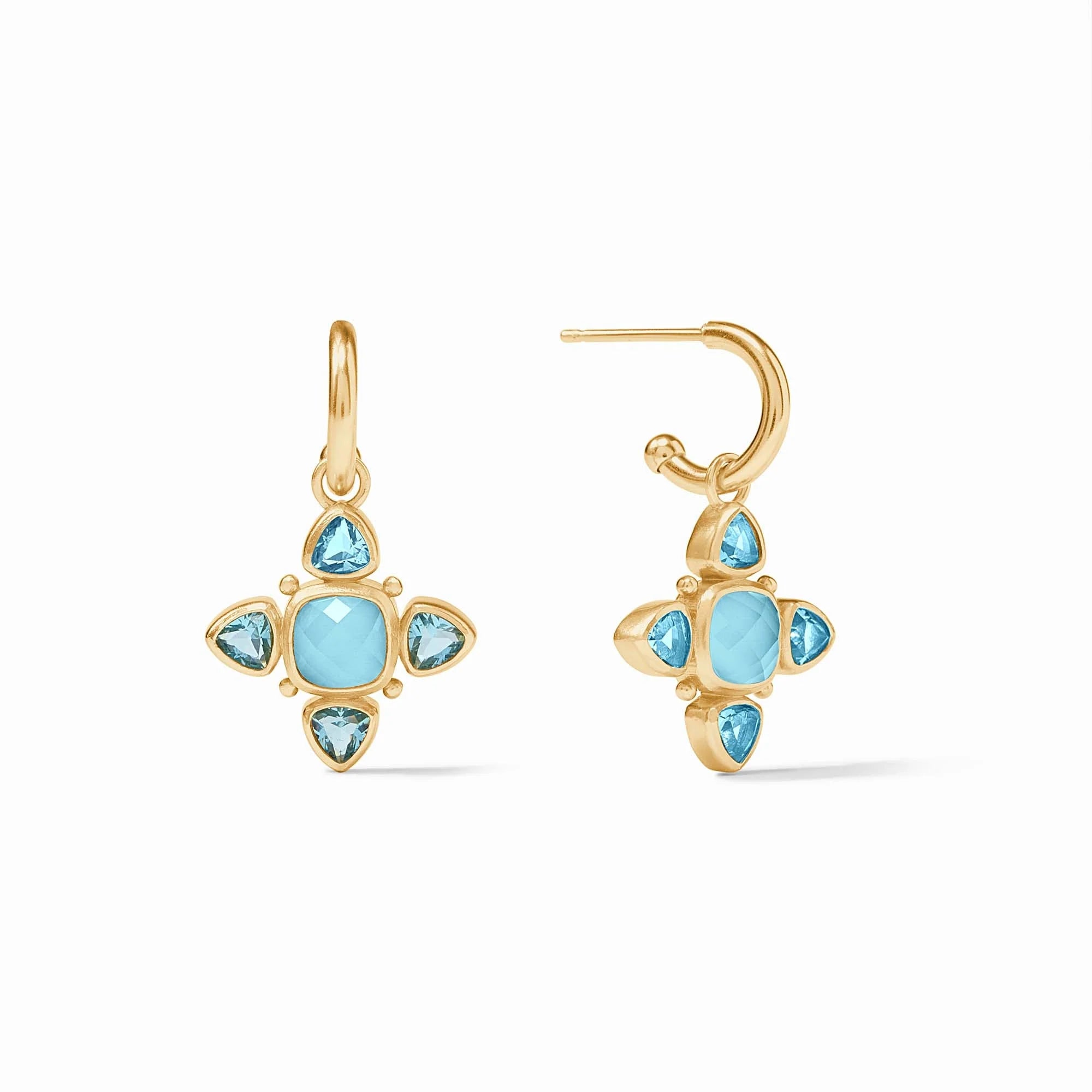 Aquitaine Hoop & Charm Earrings