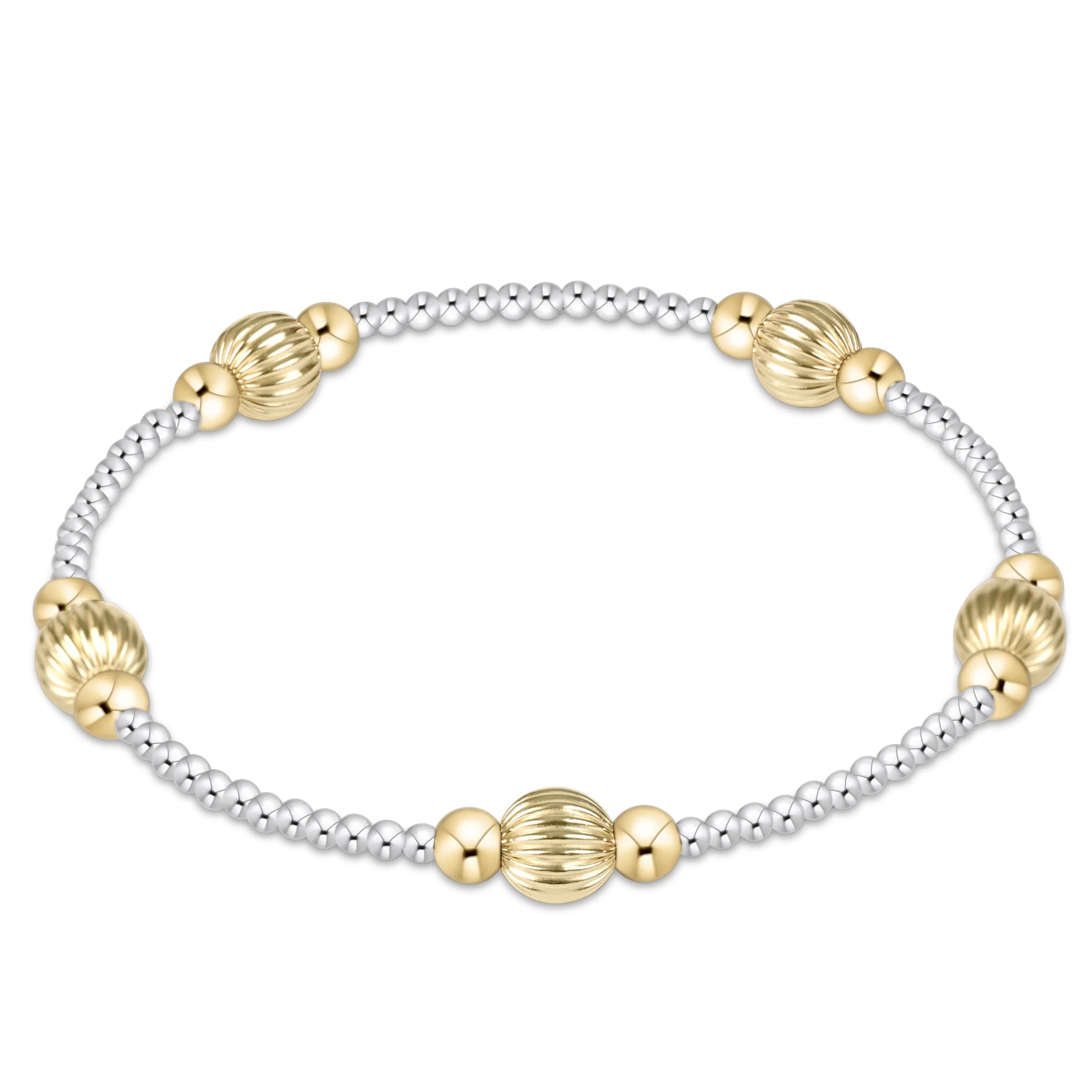 mixed metal beaded bracelet