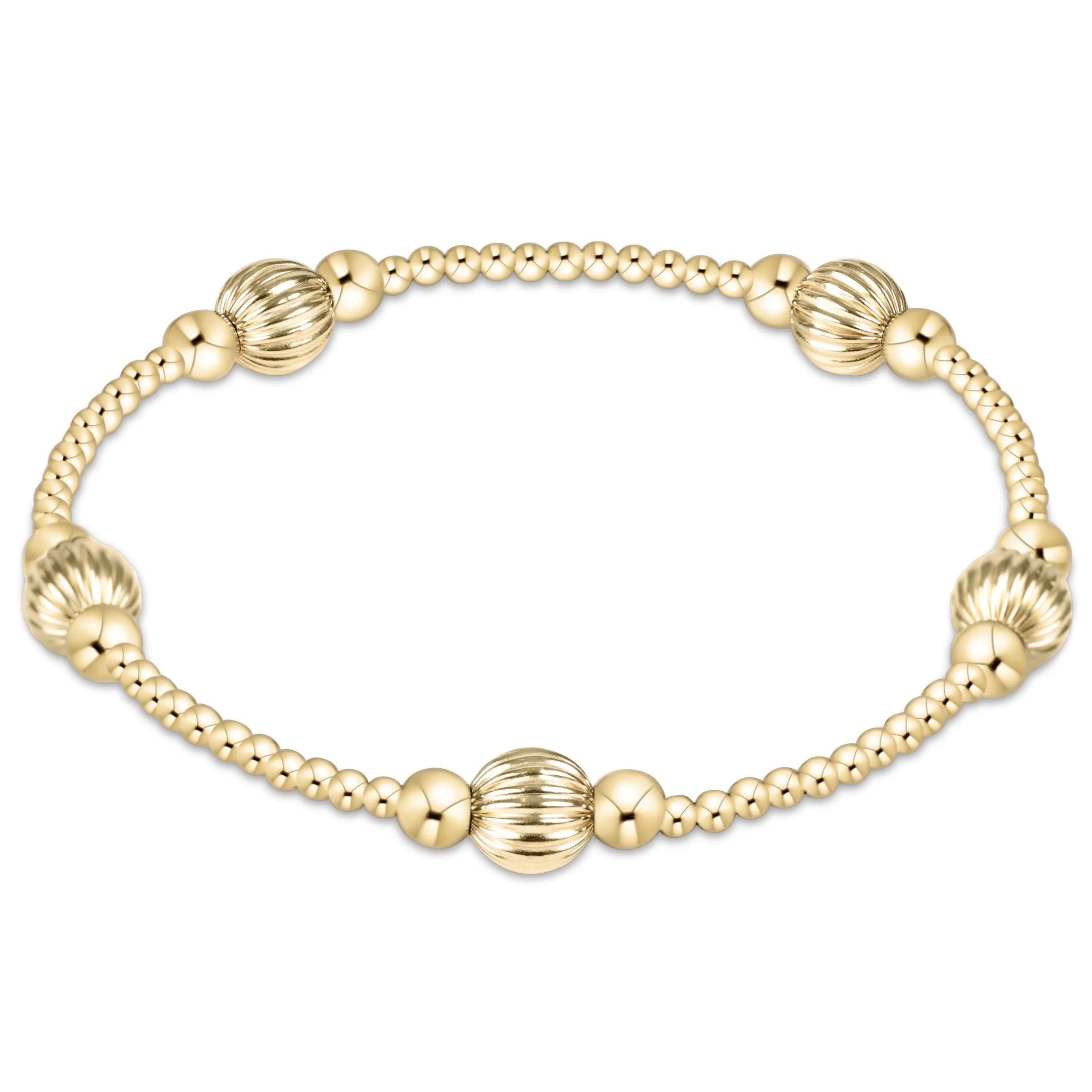gold beaded bracelet