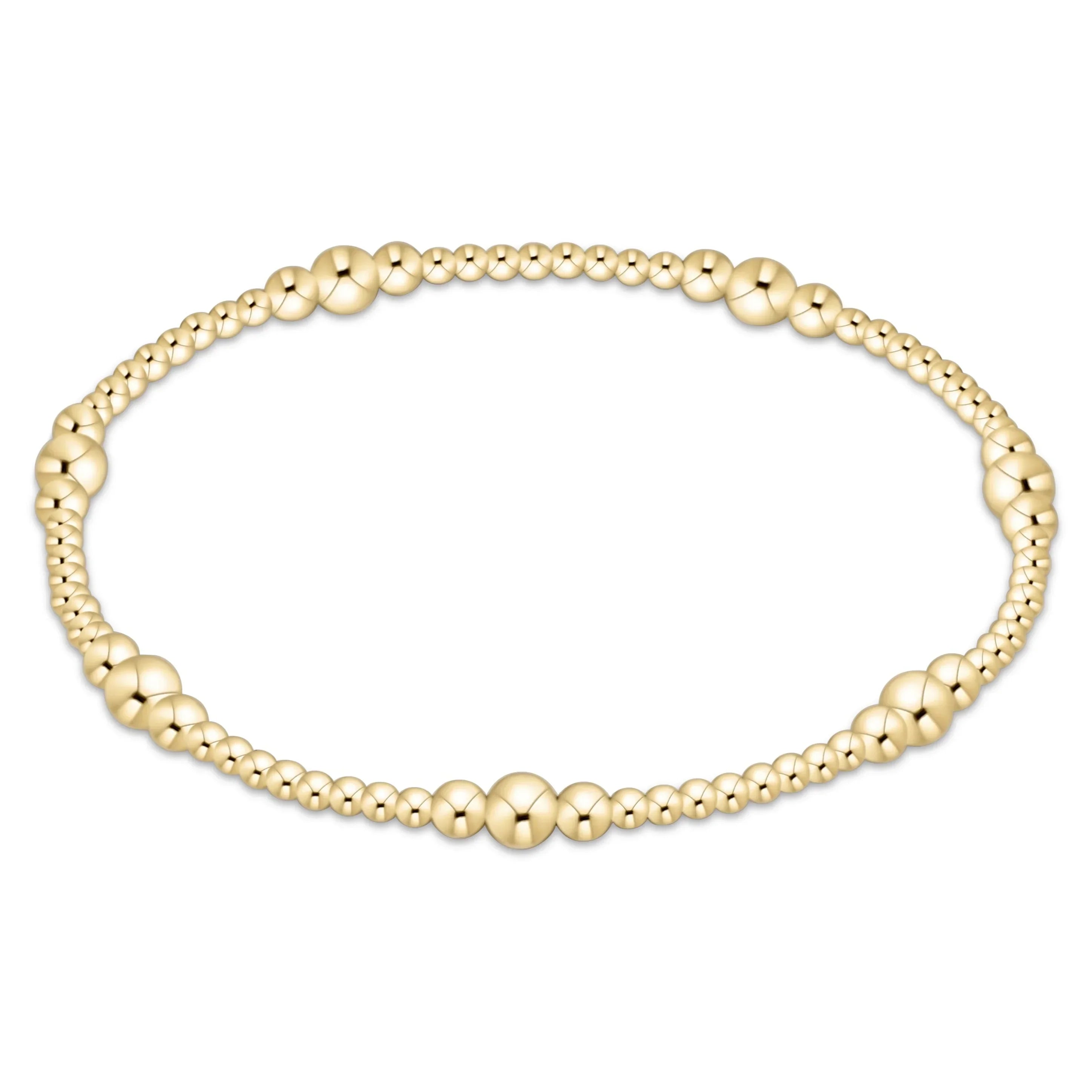 gold beaded bracelet