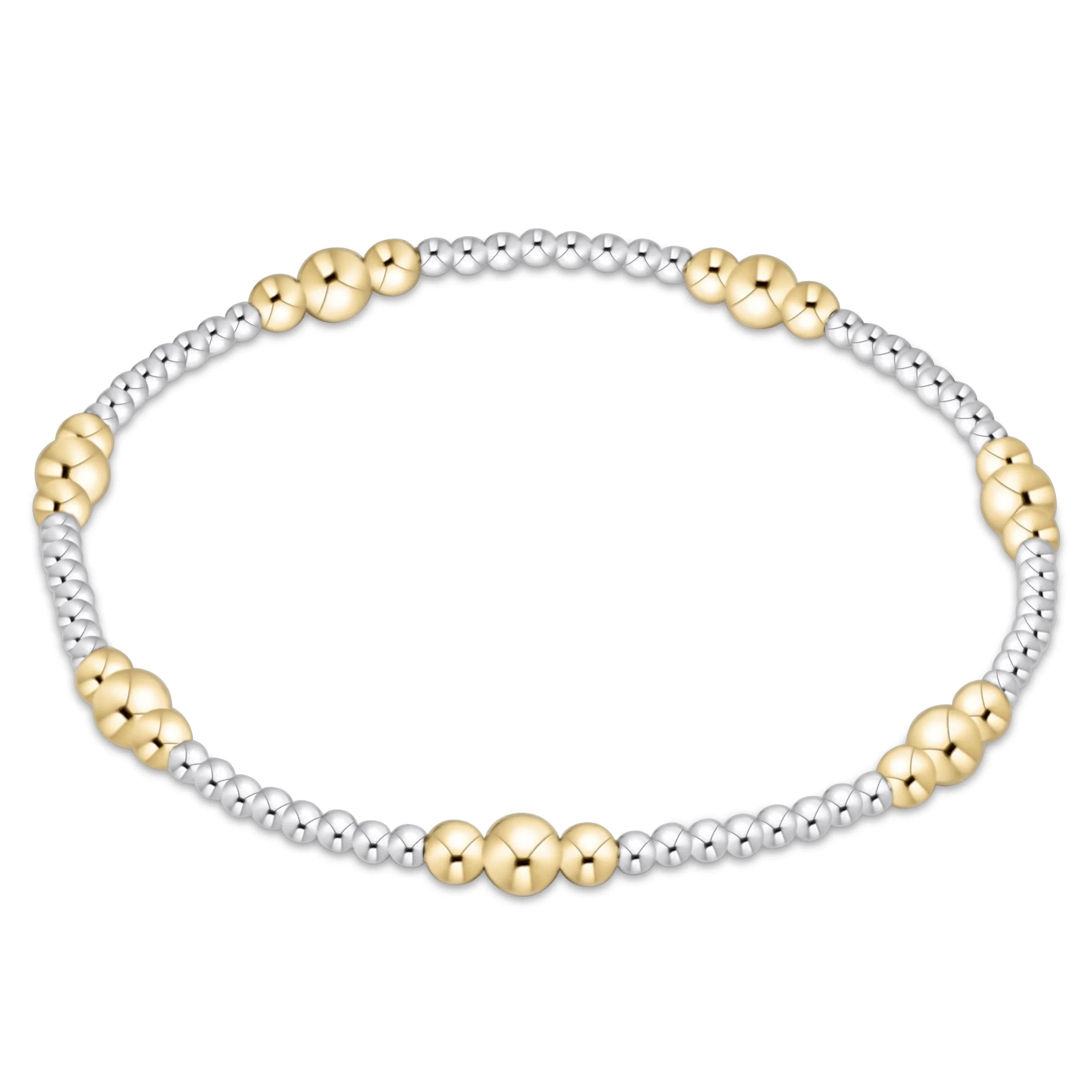mixed metal beaded bracelet