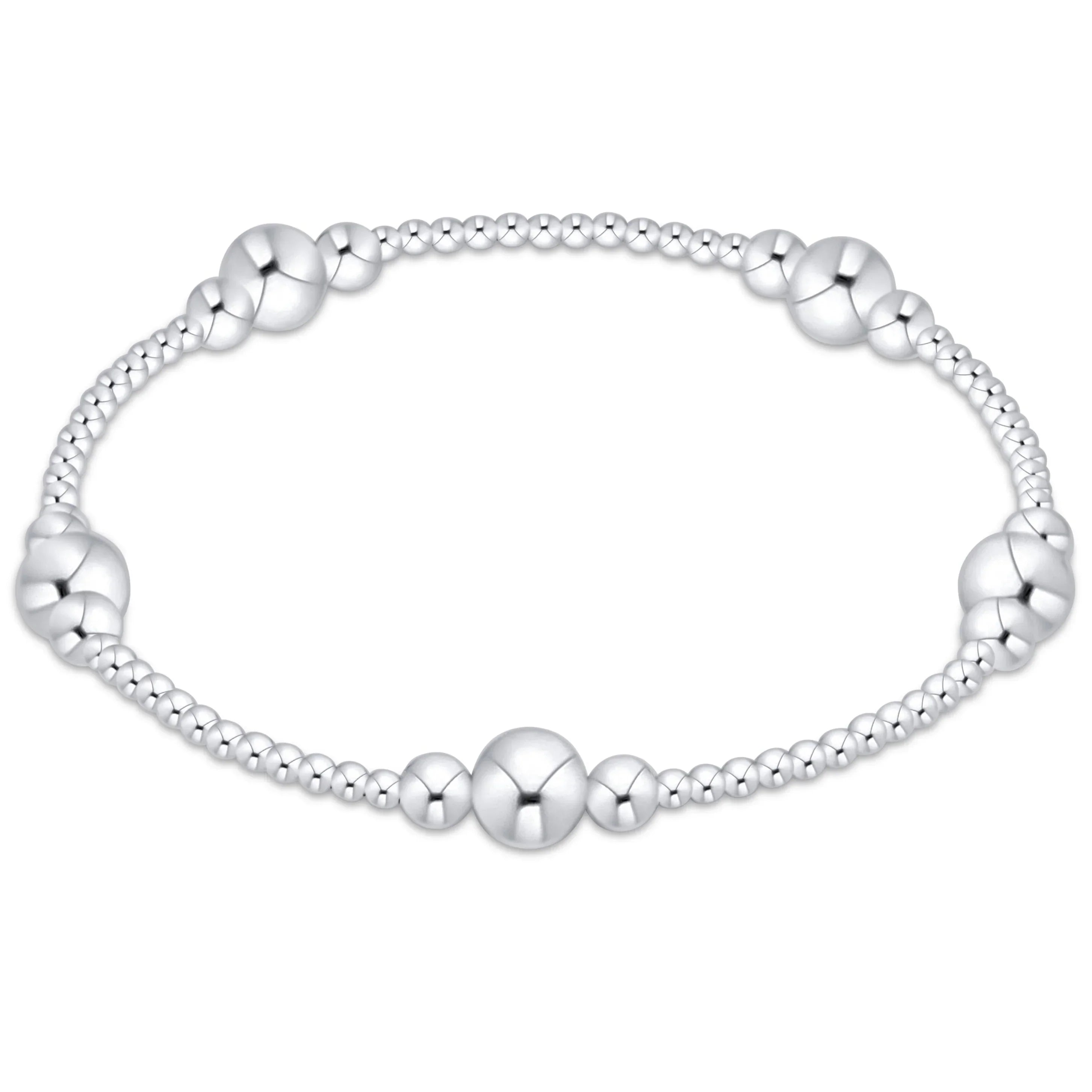 silver beaded bracelet