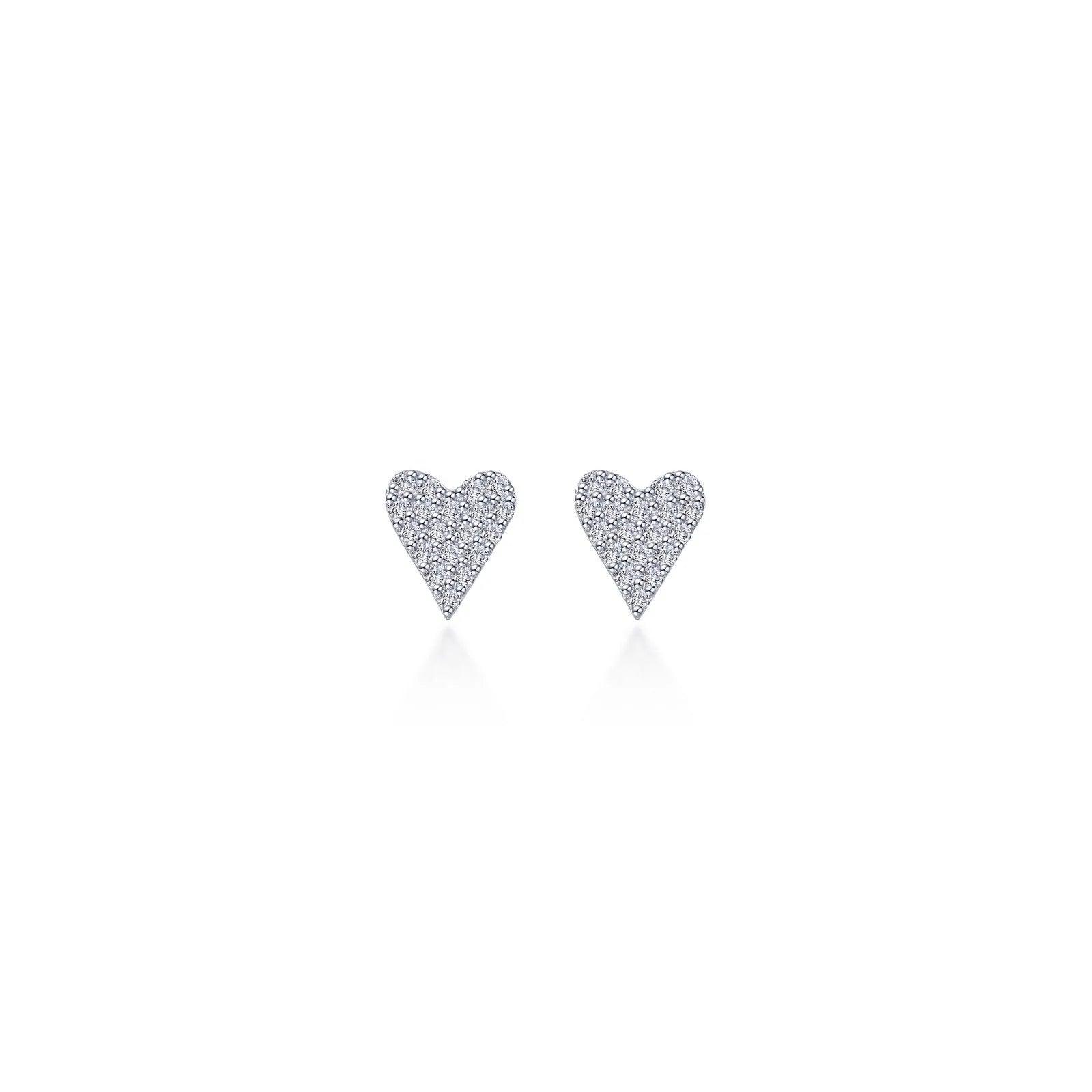 Pave Heart Earrings