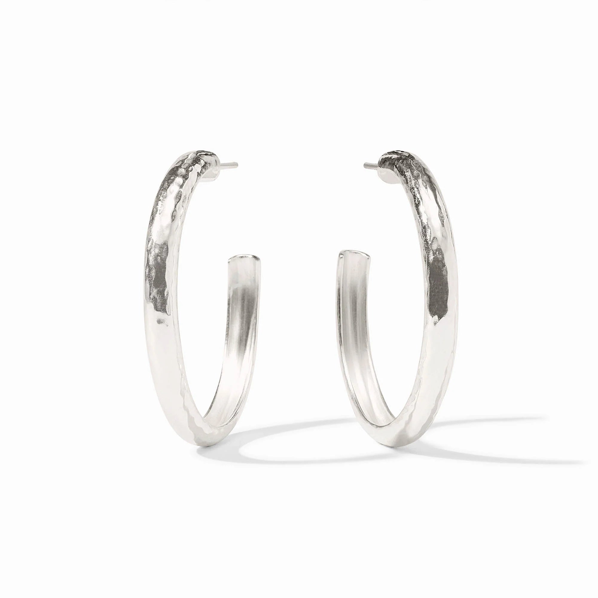 Havana Silver Hoop Earrings