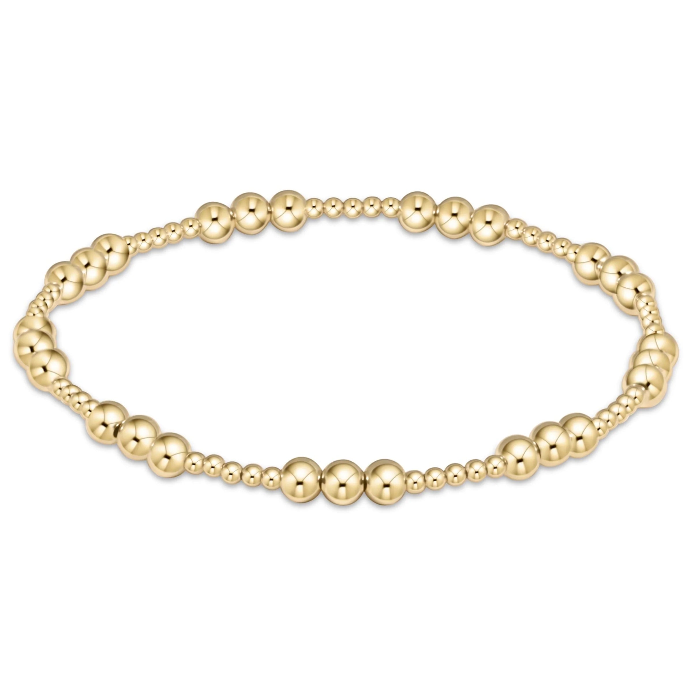 gold beaded bracelet