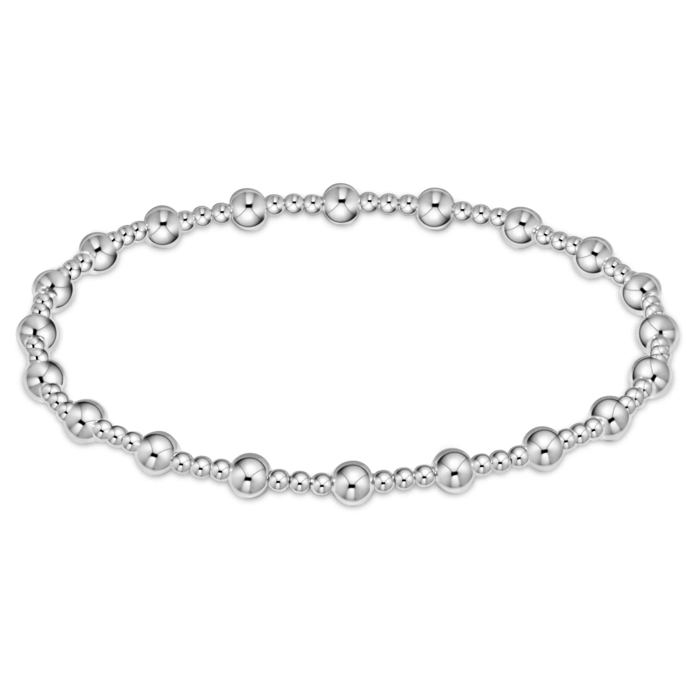sterling sliver beaded bracelet