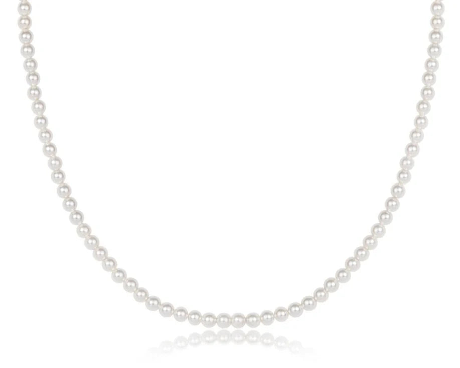Pearl choker on a white background