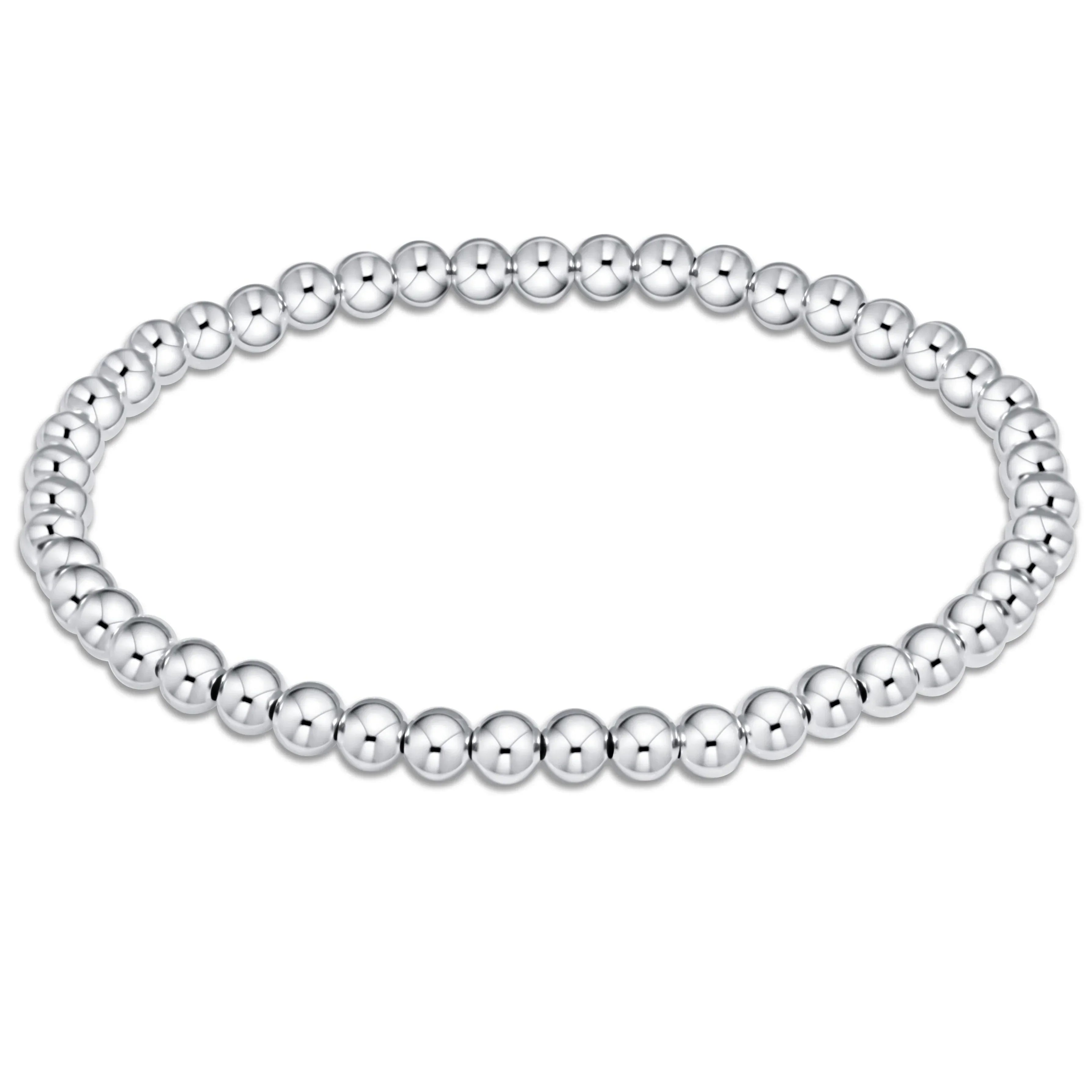 silver beaded bracelet