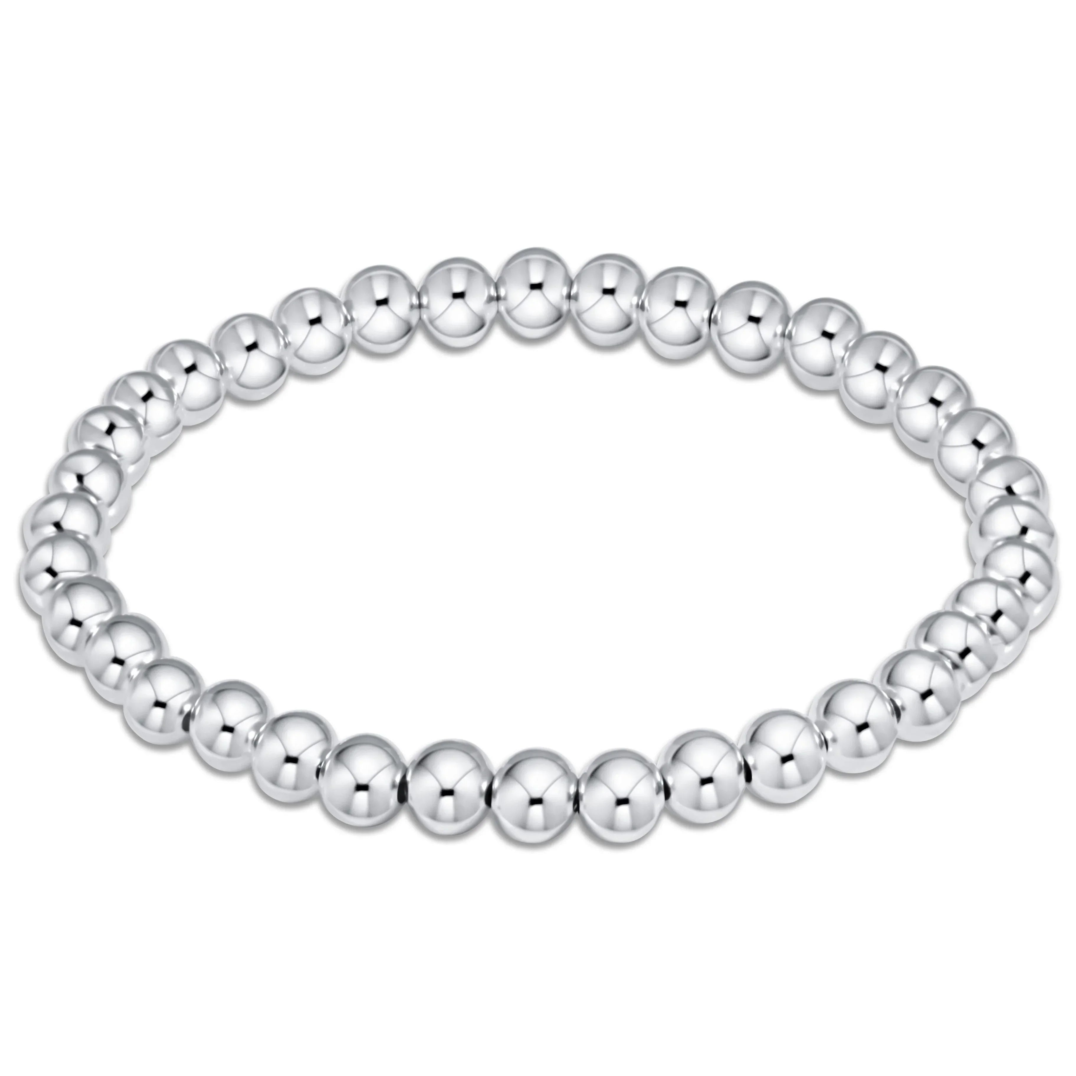 silver beaded bracelet