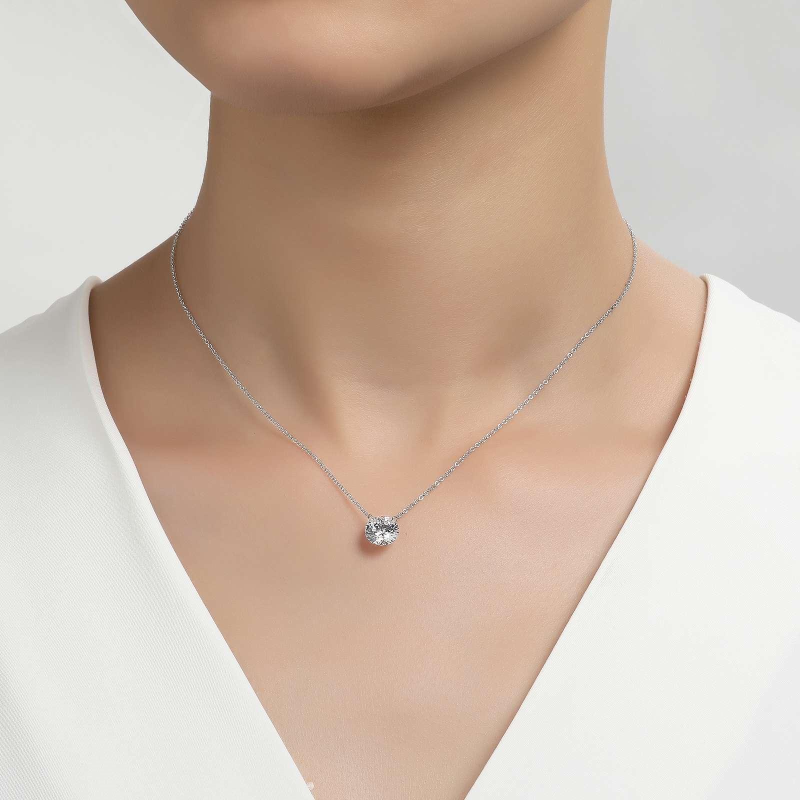 Frameless Solitaire Necklace