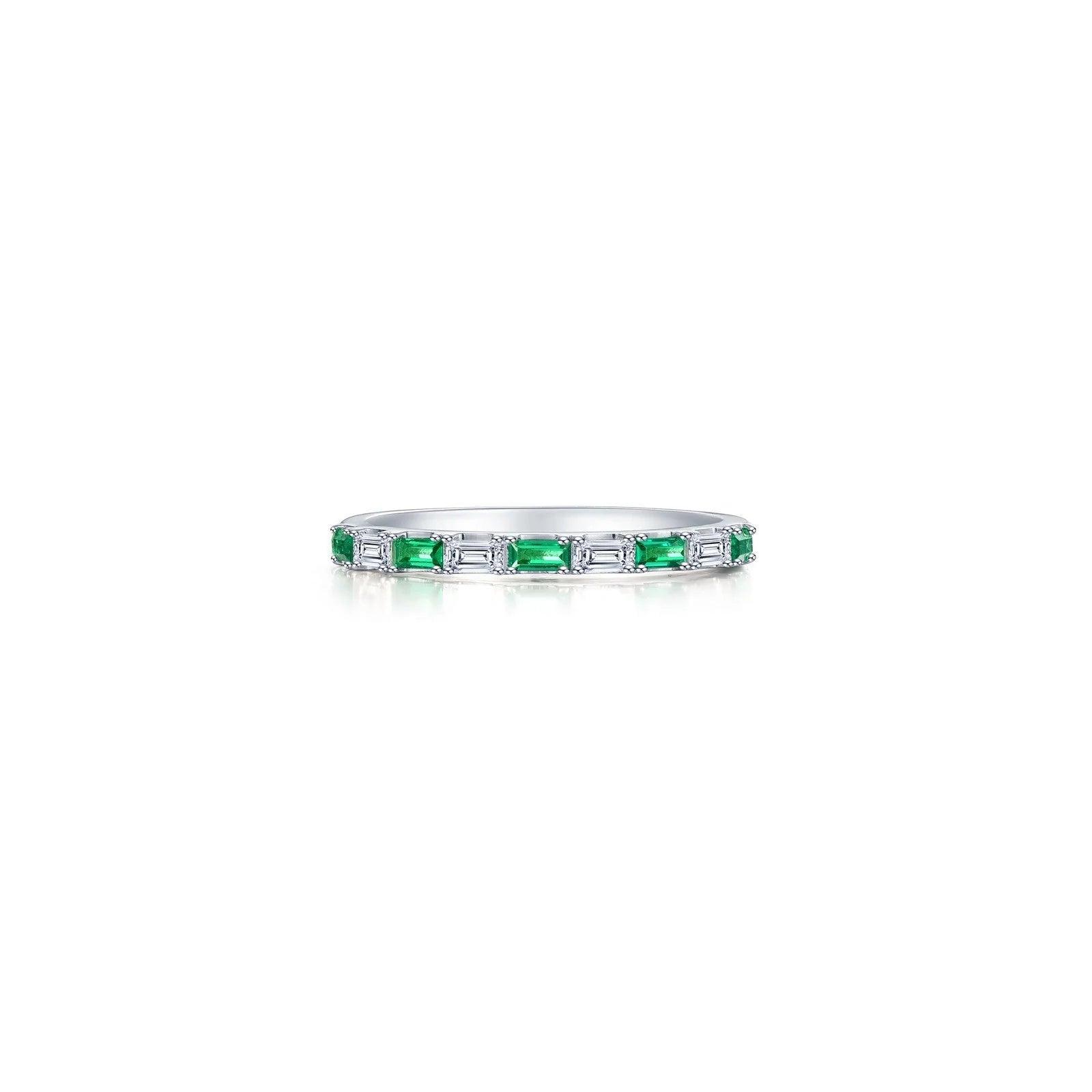 Baguette Half Eternity Band