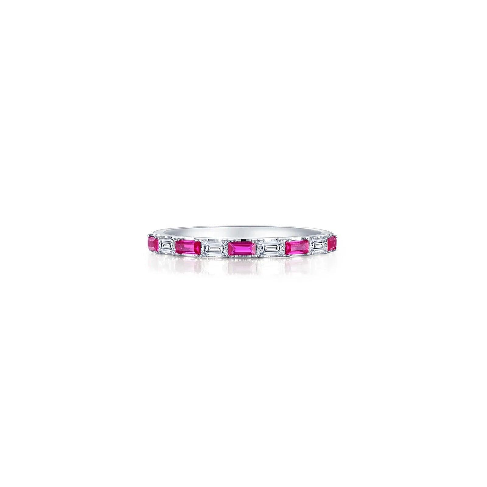 Baguette Half Eternity Band