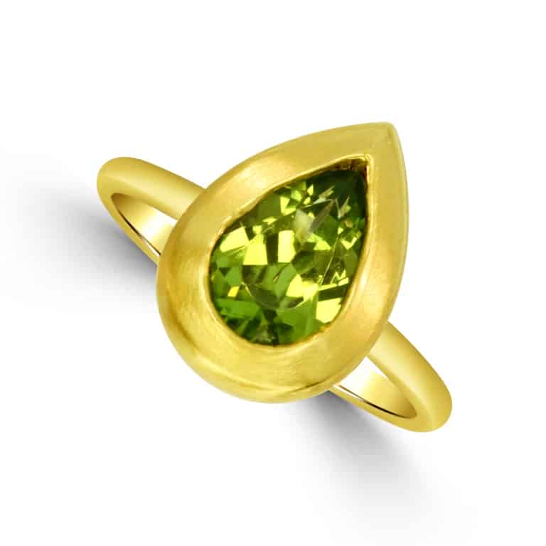 Peridot Diamond Ring
